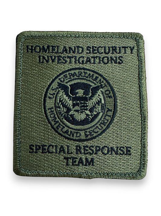 HSI SRT REPLICA SHOULDER PATCH W/ HOOK FASTENER-OD/BLACK