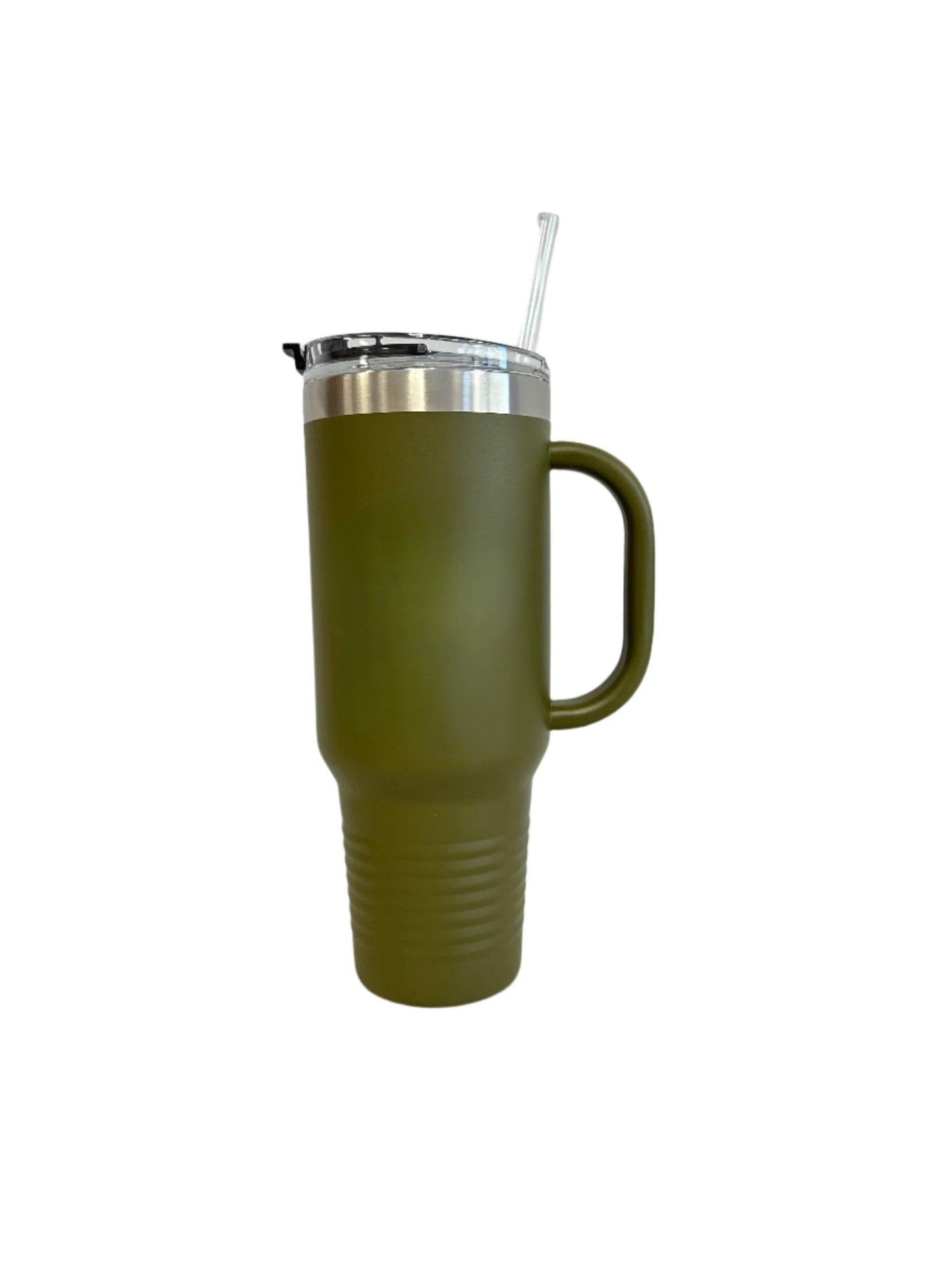 TRAVEL MUG WITH HANDLE AND STRAW 40 OZ