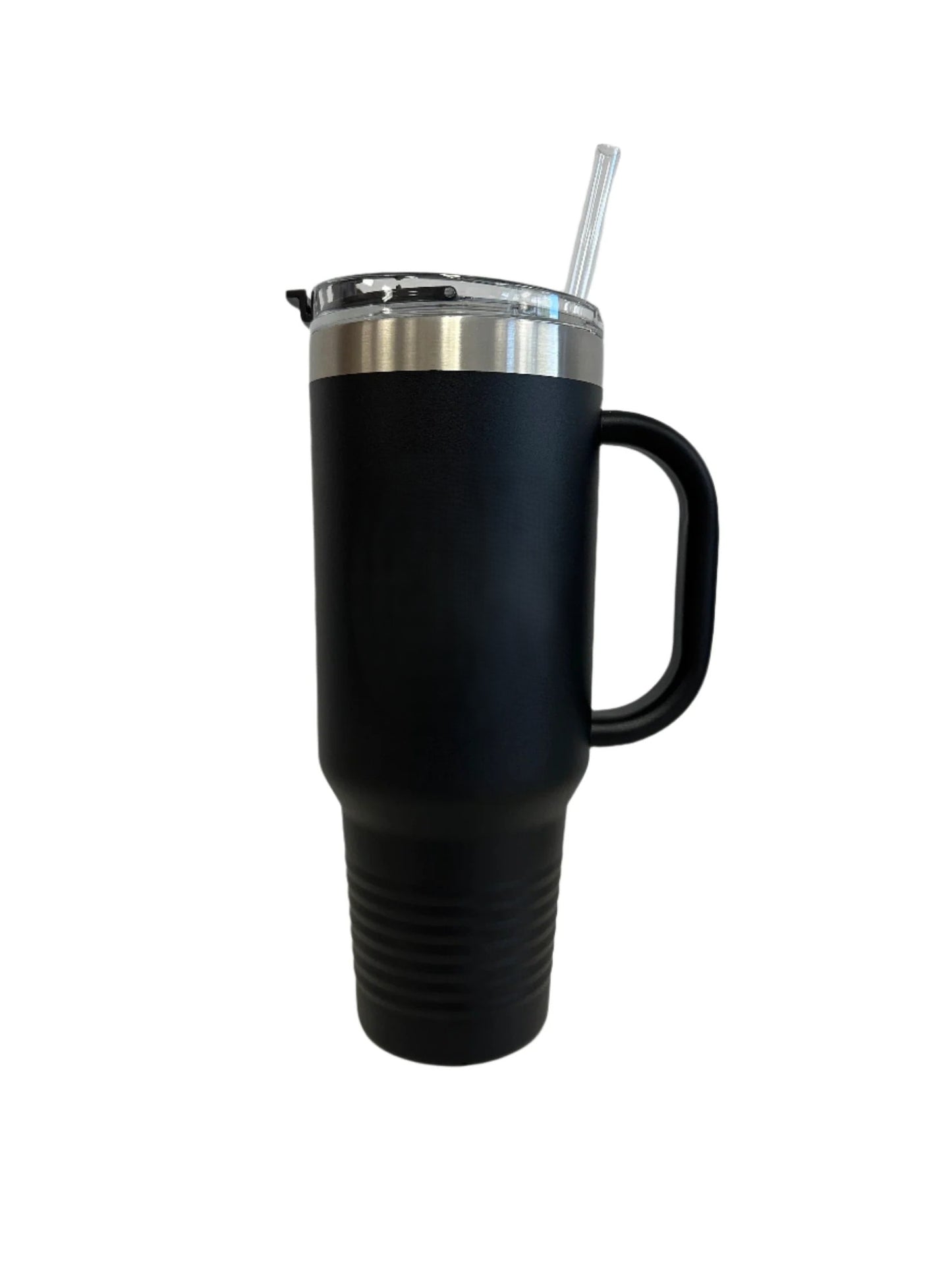 TRAVEL MUG WITH HANDLE AND STRAW 40 OZ