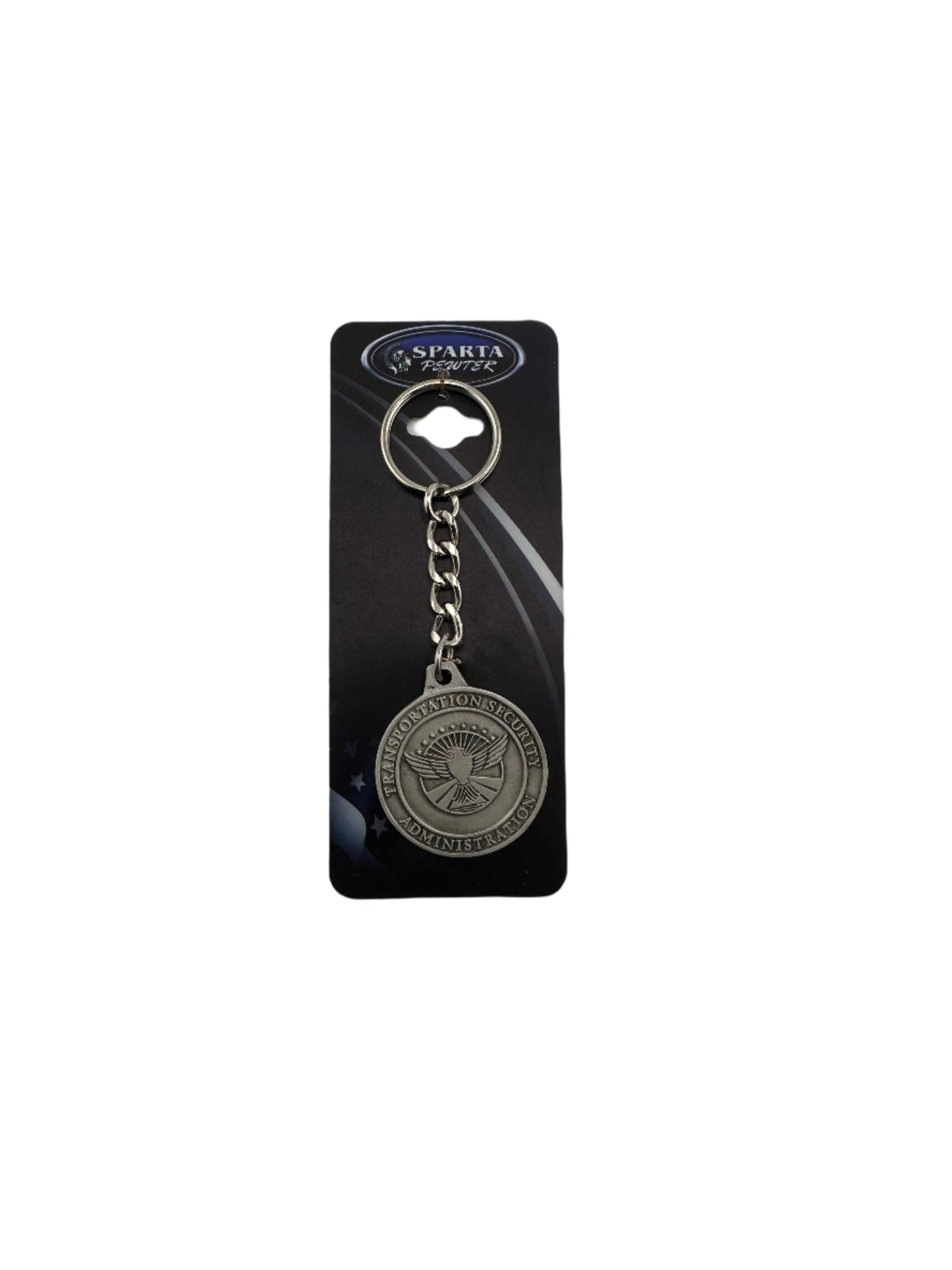 TSA INSIGNIA PEWTER KEYCHAIN