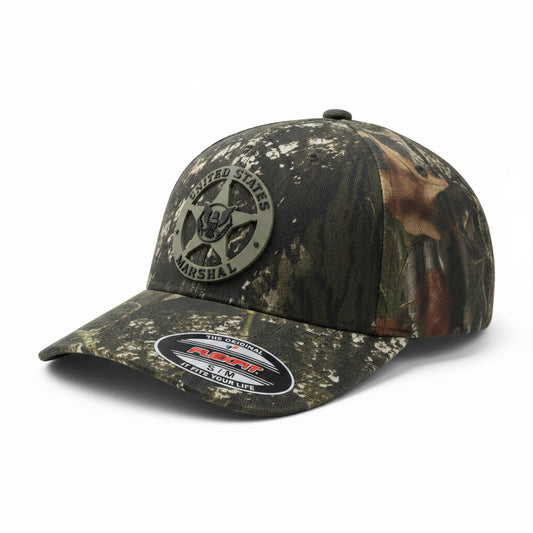 USMS PVC STAR FLEXFIT HAT MULTI REALTREE CAMO CLEARANCE