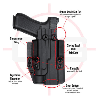 C&G HOLSTERS IWB ALPHA KYDEX HOLSTER GLOCK 17/22/47/49