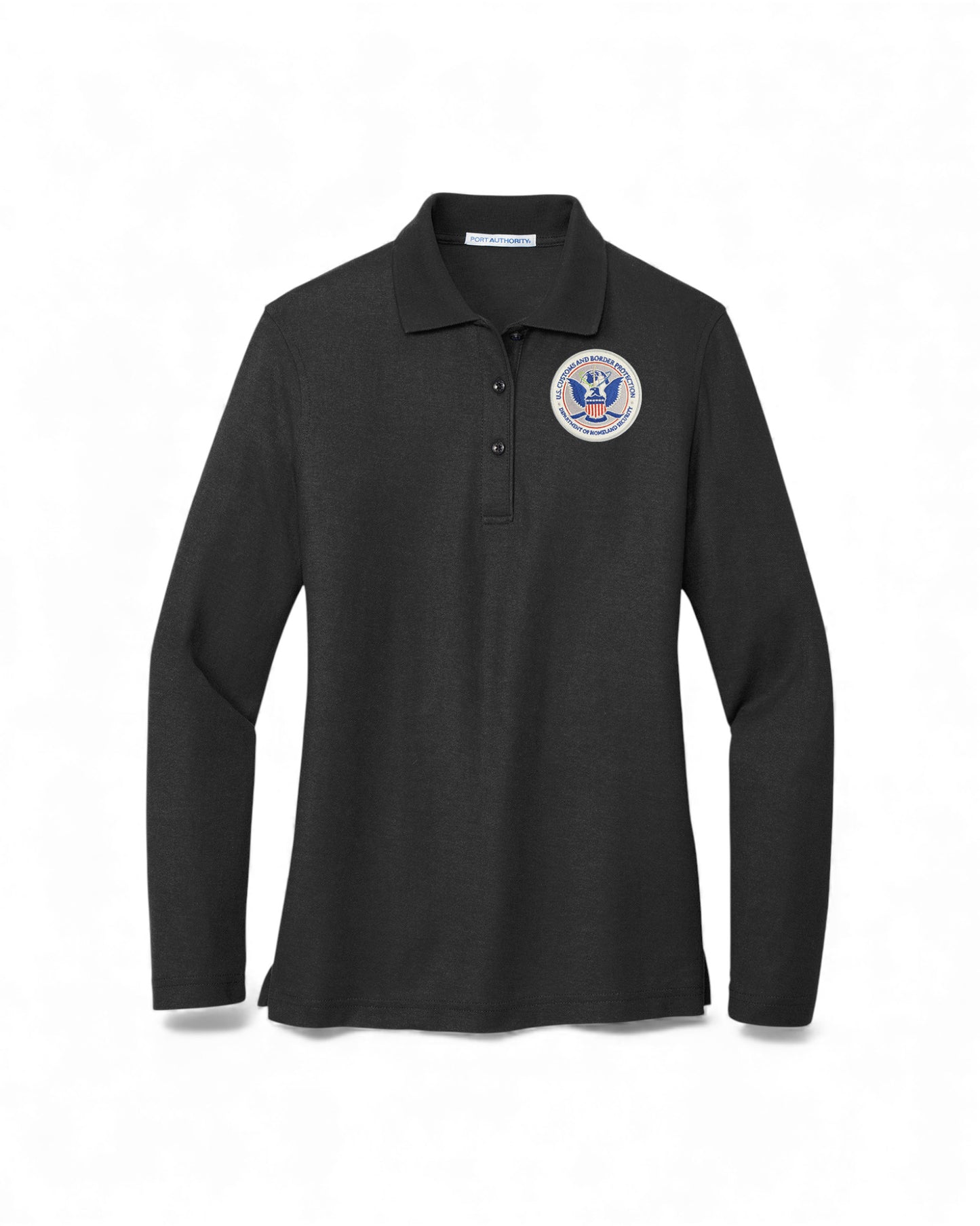 LADIES LONG SLEEVE CBP SEAL PORT AUTHORITY POLO - L500LS