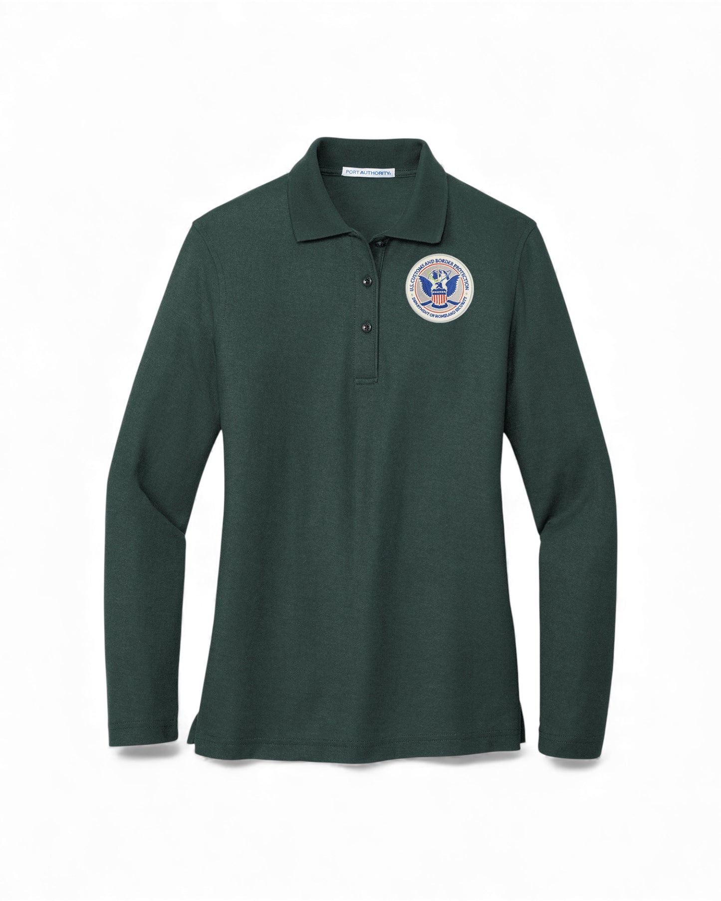 LADIES LONG SLEEVE CBP SEAL PORT AUTHORITY POLO - L500LS