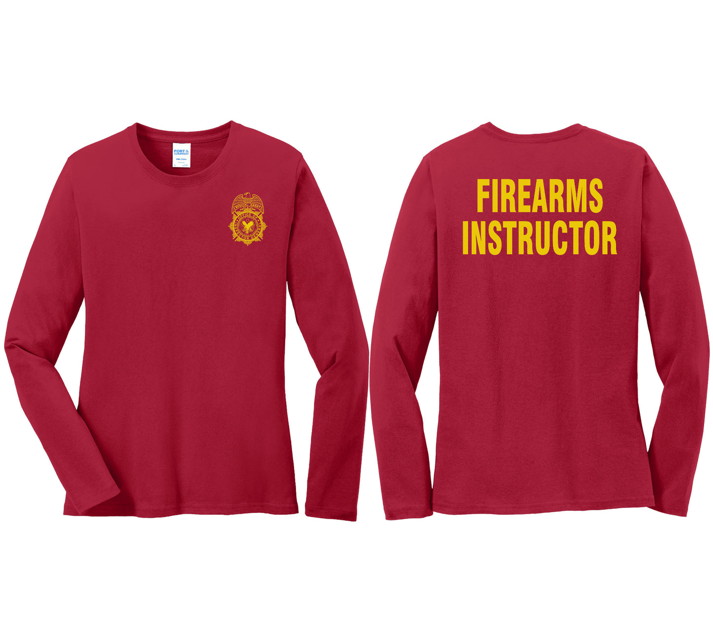 WOMEN'S VA OIG BADGE L/S CORE COTTON TEE-LPC54LS