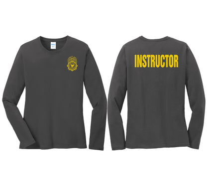 WOMEN'S VA OIG BADGE L/S CORE COTTON TEE-LPC54LS