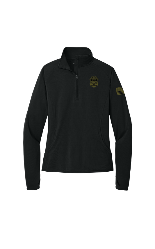 ATF LST850 BLACK WOMEN'S 1/4 ZIP PULLOVER