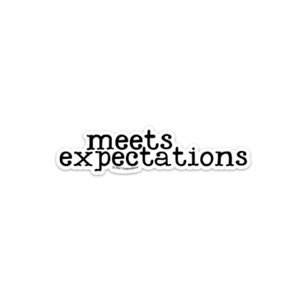 MEETS EXPECTATIONS STICKER