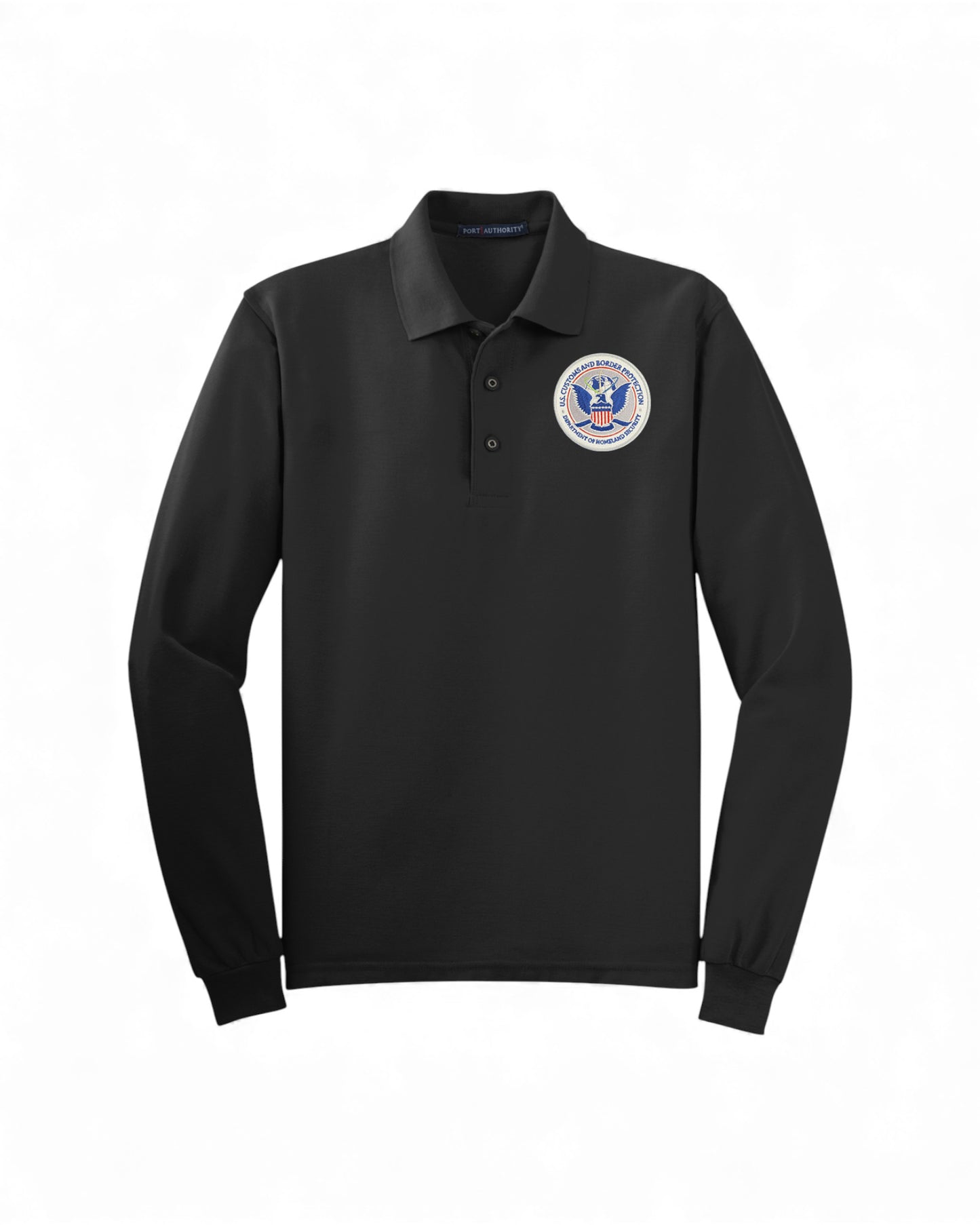 MEN'S LONG SLEEVE CBP SEAL PORT AUTHORITY POLO - K500LS