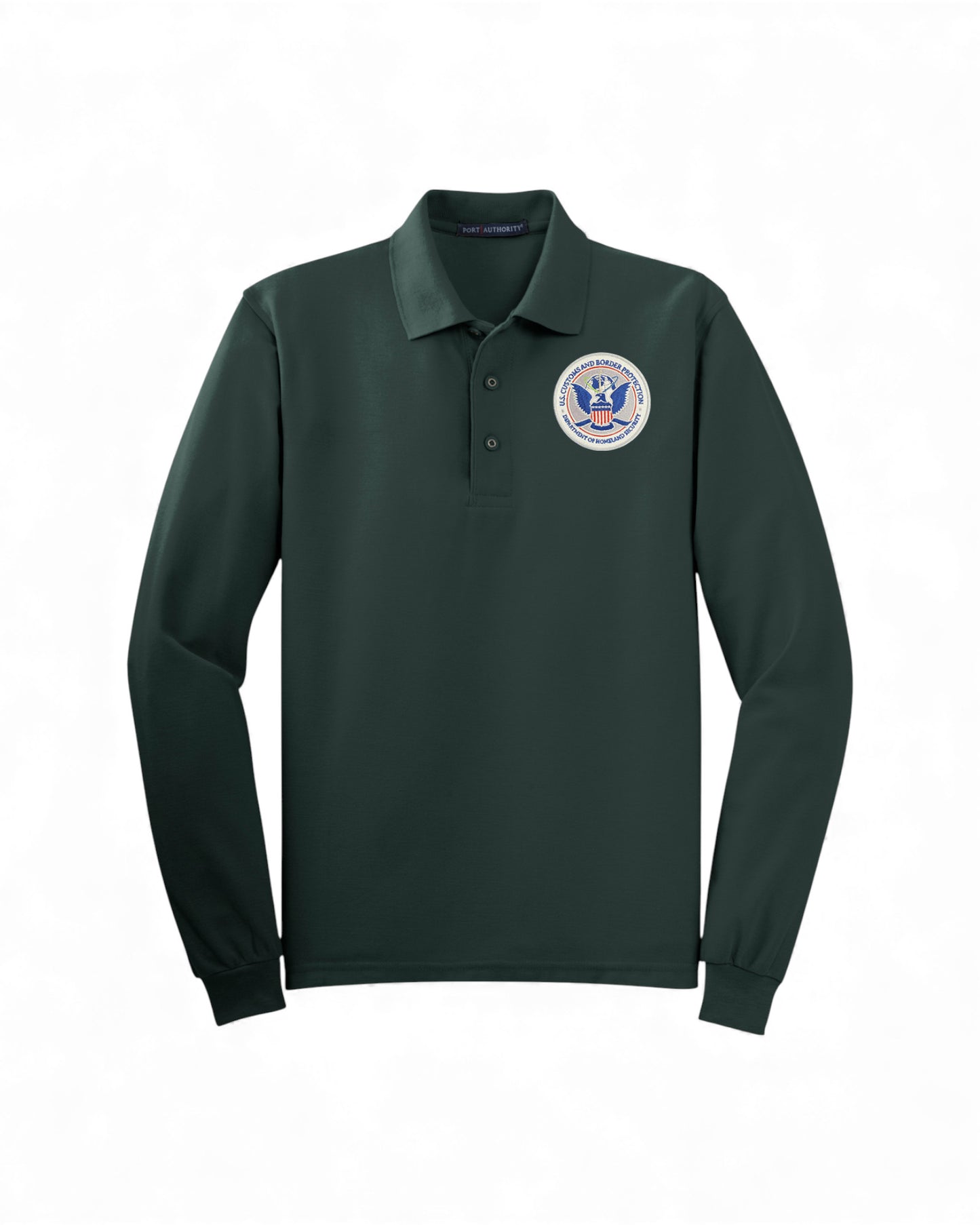 MEN'S LONG SLEEVE CBP SEAL PORT AUTHORITY POLO - K500LS