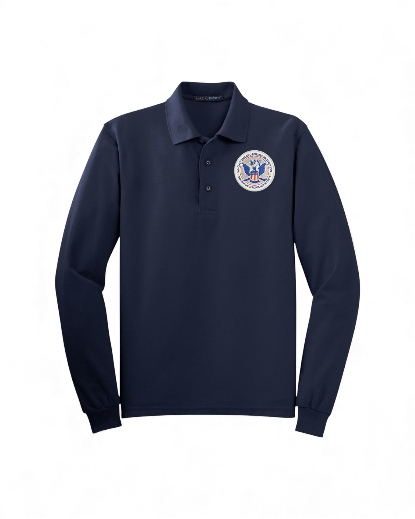 MEN'S LONG SLEEVE CBP SEAL PORT AUTHORITY POLO - K500LS