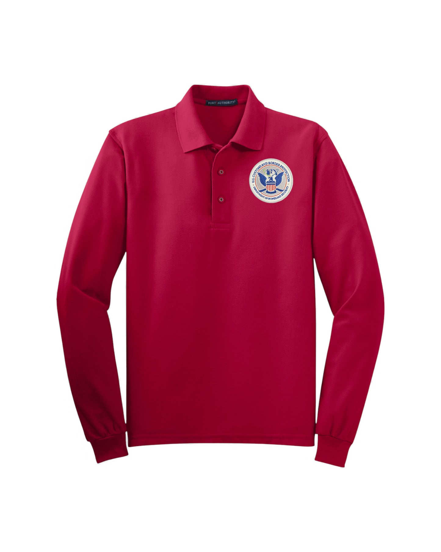 MEN'S LONG SLEEVE CBP SEAL PORT AUTHORITY POLO - K500LS