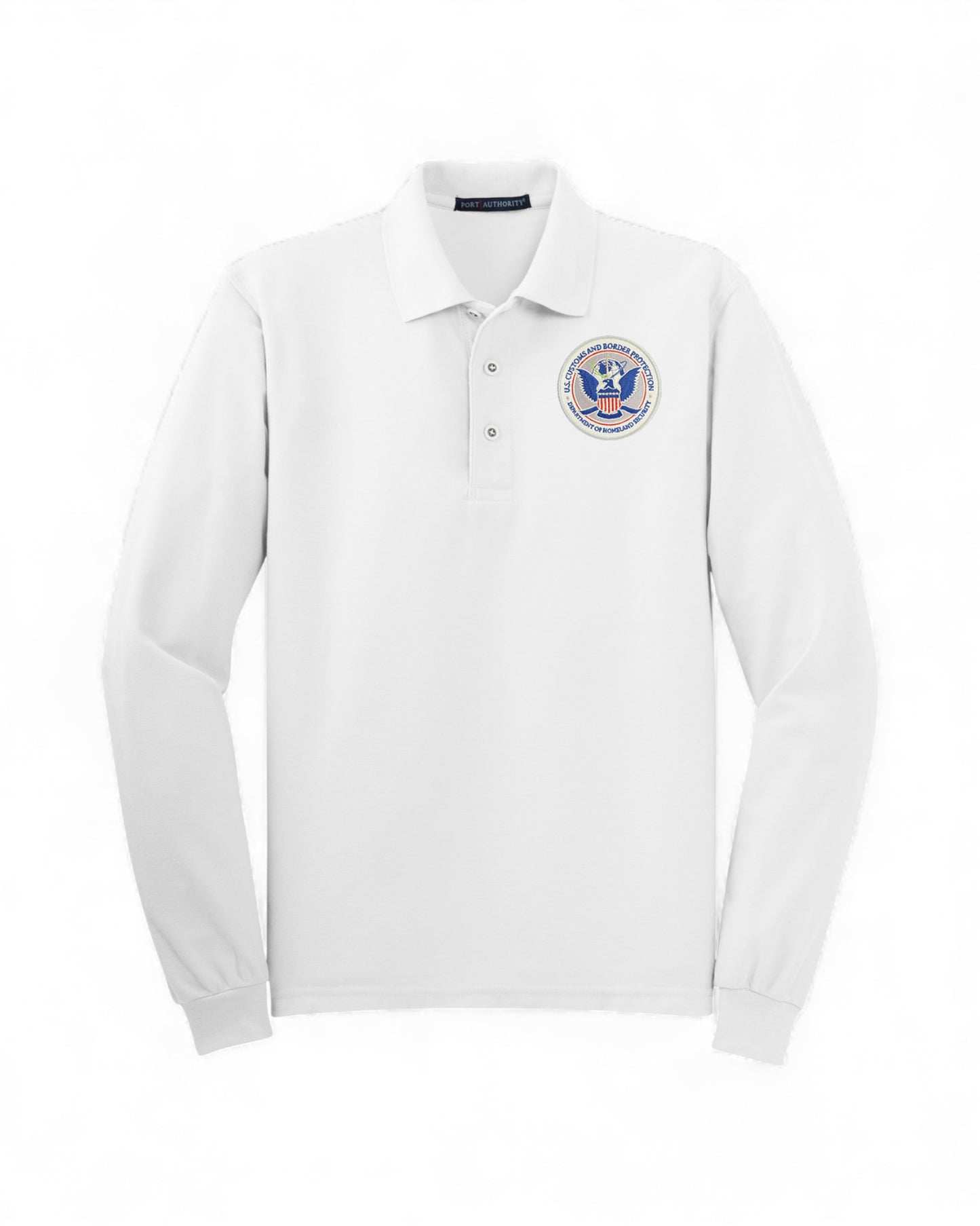 MEN'S LONG SLEEVE CBP SEAL PORT AUTHORITY POLO - K500LS