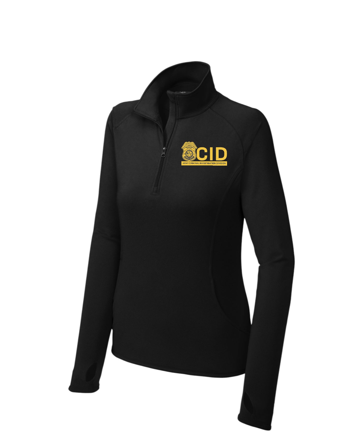 WOMEN'S ARMY CID-SA PRINTED LOGO SPORT WICK STRETCH 1/2 ZIP PULLOVER-LST850