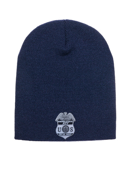 ATF SPECIAL AGENT BADGE SKULL KNIT BEANIE