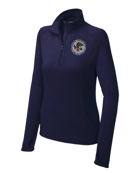 WOMEN'S BOP SPORT TEK 1/2 ZIP PULLOVER-LST850