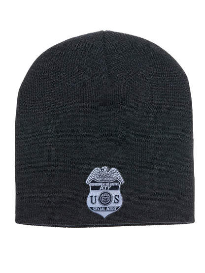 ATF SPECIAL AGENT BADGE SKULL KNIT BEANIE