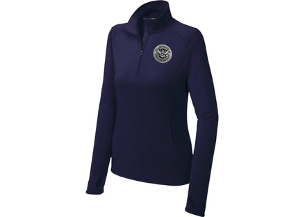 WOMEN'S DHS SPORT TEK SPORT WICK STRETCH 1/2 ZIP PULLOVER-LST850