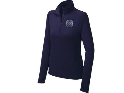 WOMEN'S DHS SPORT TEK SPORT WICK STRETCH 1/2 ZIP PULLOVER-LST850
