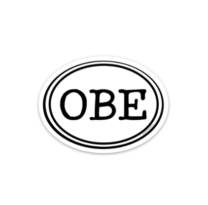 OBE STICKER – Sally's Cop Shop