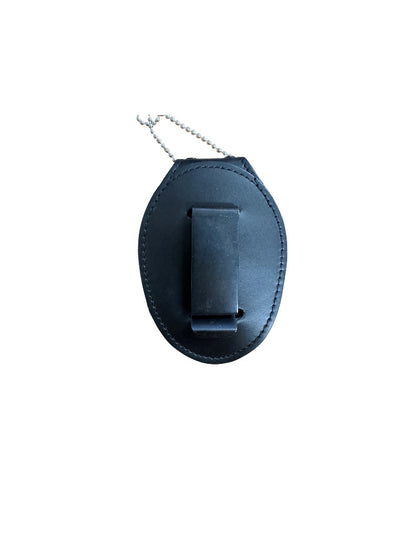 DBL OVAL BELT BADGE CLIP - BLACK
