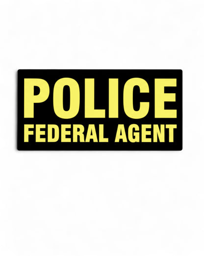PVC POLICE FEDERAL AGENT 6X3 PATCH