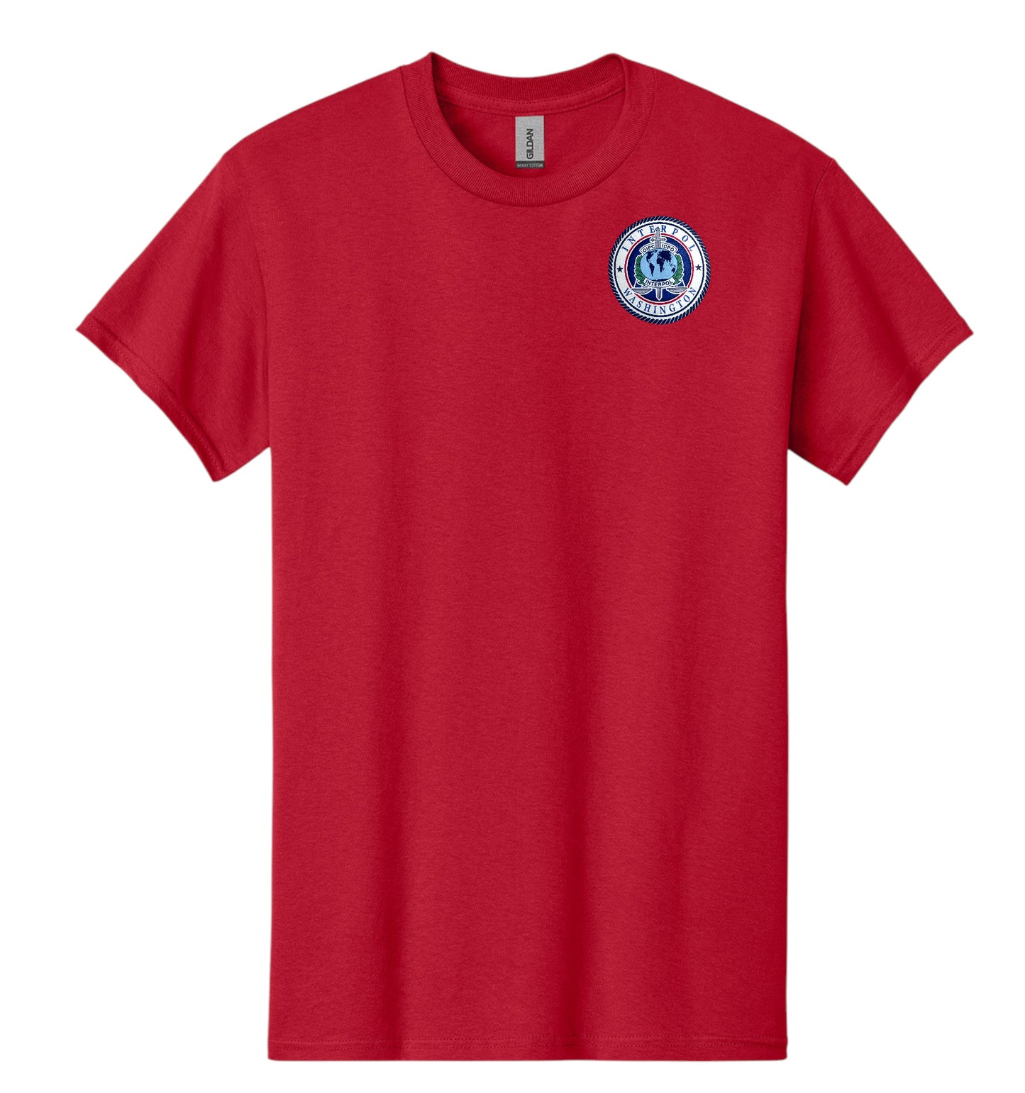 PRINTED INTERPOL WASHINGTON T-SHIRT HEAVY COTTON-5000