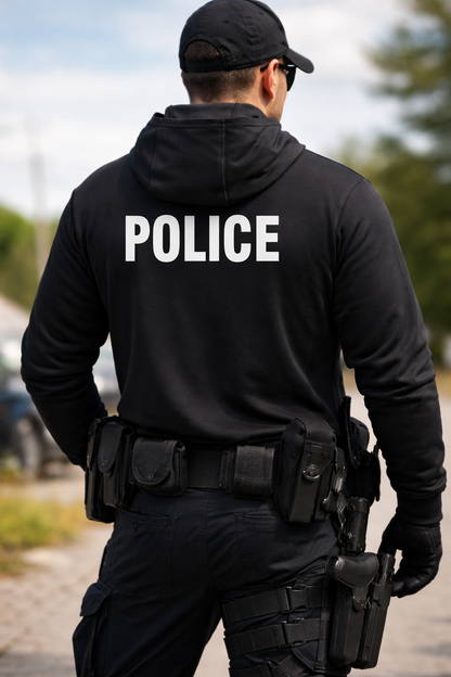 POLICE BACKPRINT SPORT-TEK SPORT-WICK HOODED PULLOVER F244