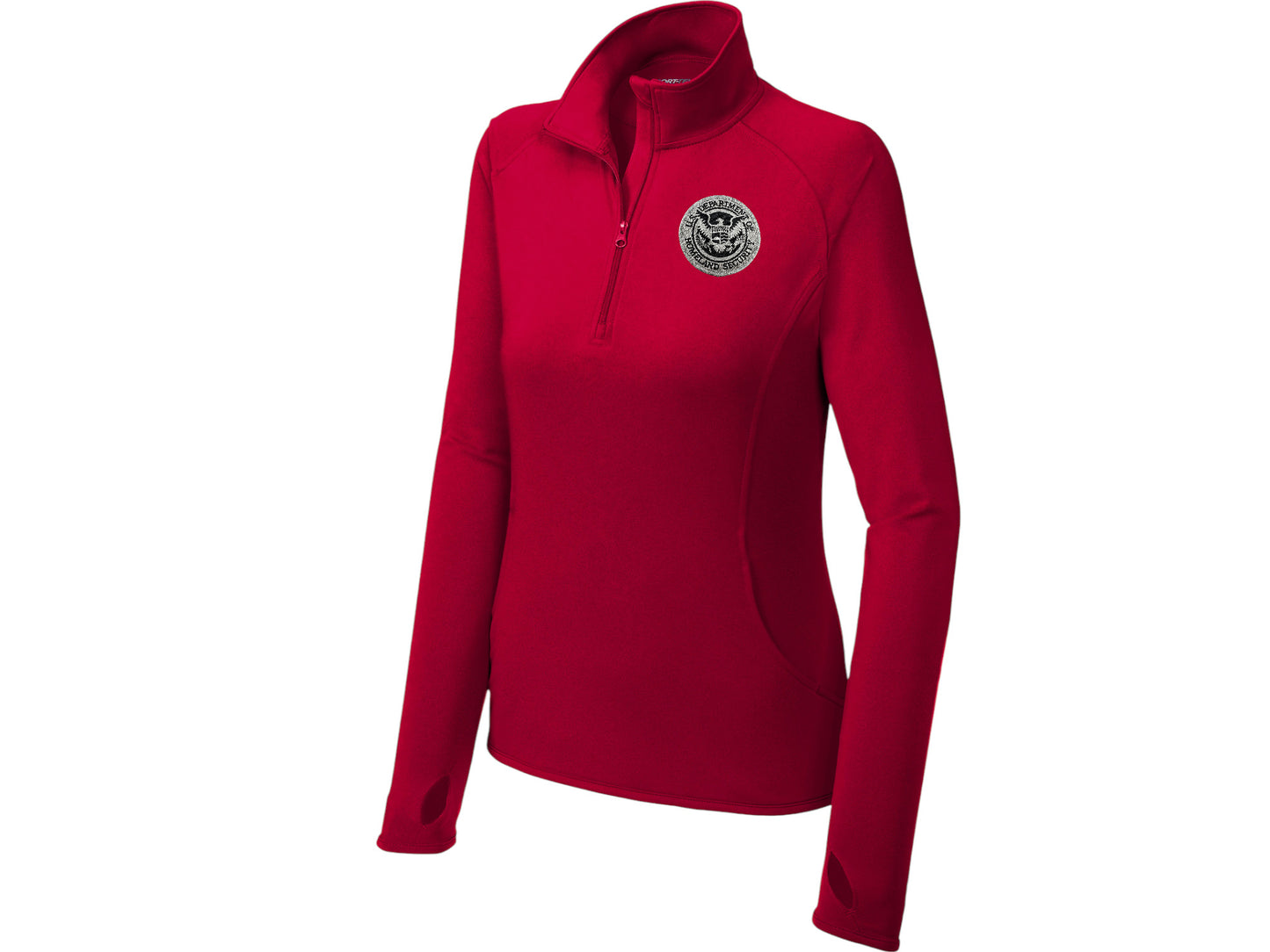 WOMEN'S DHS SPORT TEK SPORT WICK STRETCH 1/2 ZIP PULLOVER-LST850