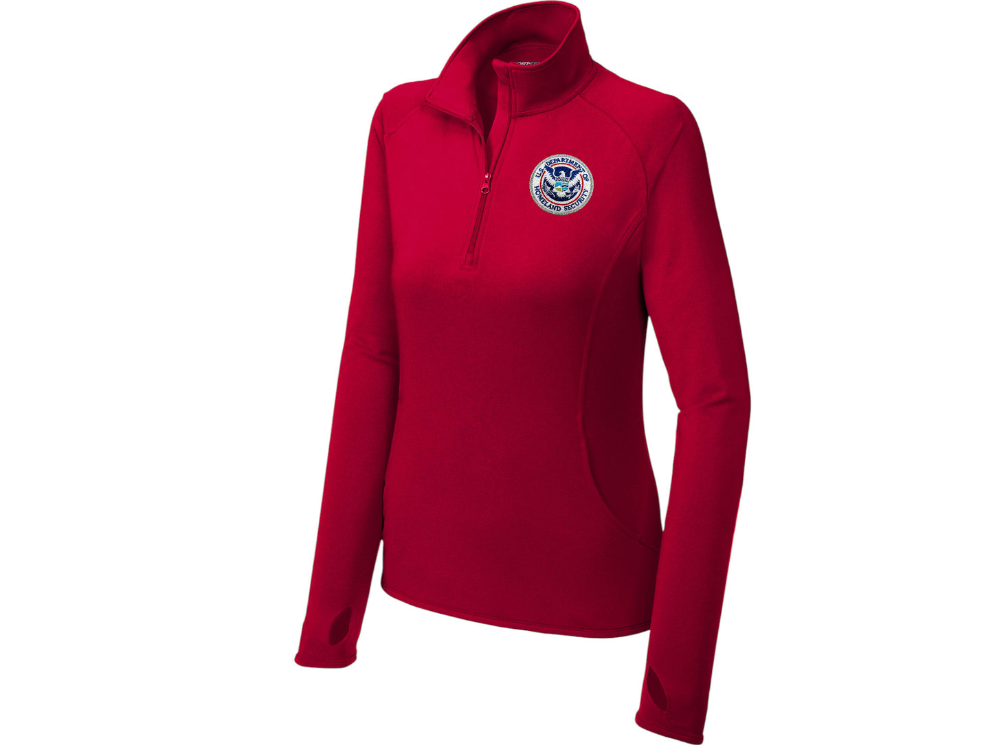 WOMEN'S DHS SPORT TEK SPORT WICK STRETCH 1/2 ZIP PULLOVER-LST850