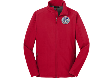 MEN'S SOFT SHELL JACKET DHS SEAL EMBROIDERED
