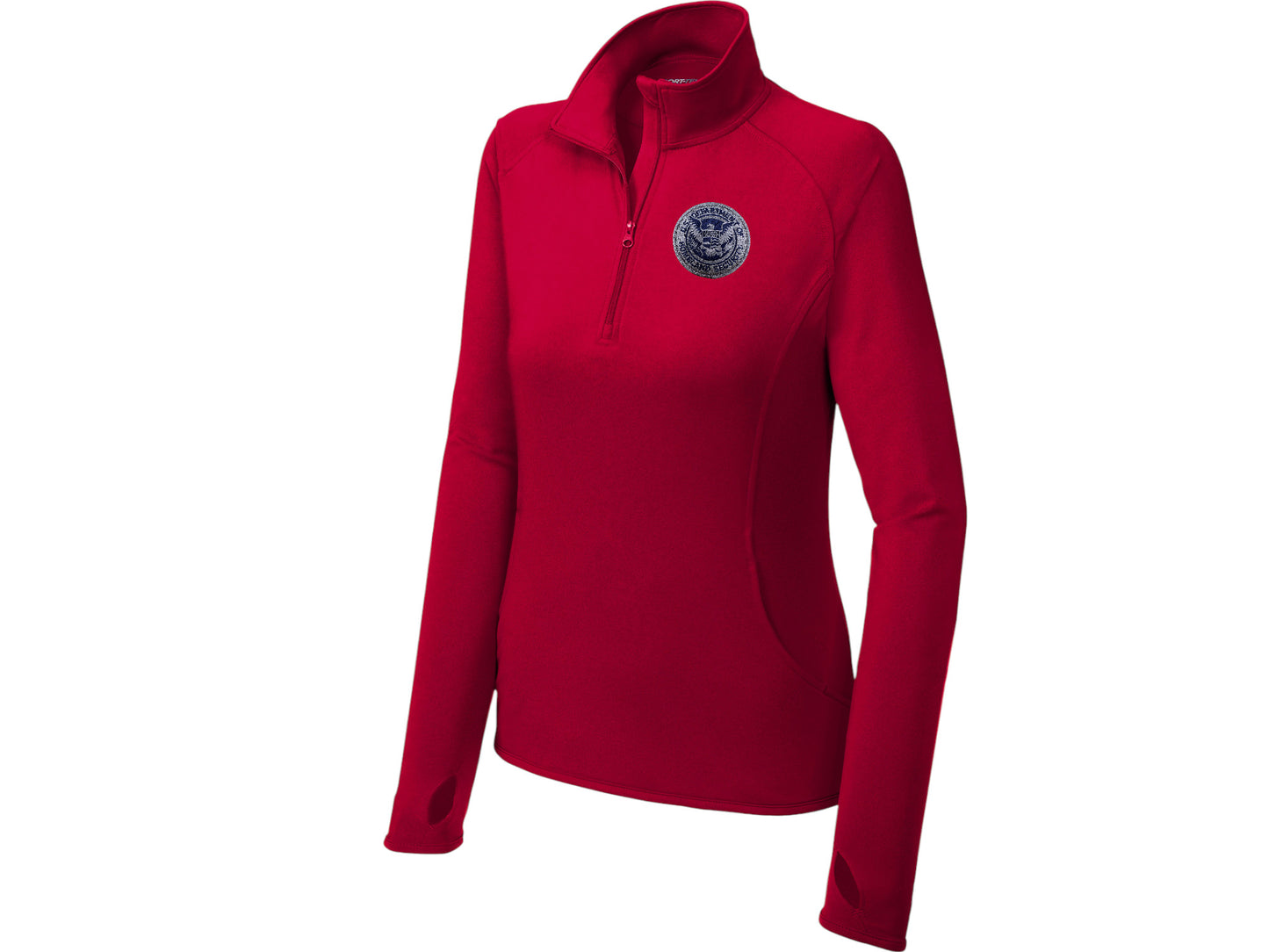 WOMEN'S DHS SPORT TEK SPORT WICK STRETCH 1/2 ZIP PULLOVER-LST850