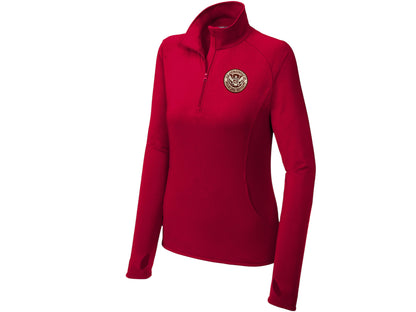 WOMEN'S DHS SPORT TEK SPORT WICK STRETCH 1/2 ZIP PULLOVER-LST850