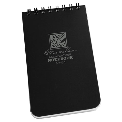 Rite In The Rain Pocket Notebook #735 (3" x 5") - Black