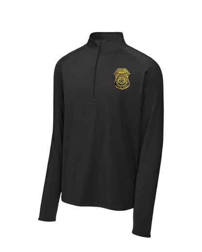 MEN'S ARMY CID SPECIAL AGENT EMBROIDERED SPORT WICK STRETCH 1/2 ZIP PULLOVER-ST850