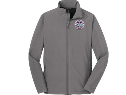 MEN'S SOFT SHELL JACKET DHS SEAL EMBROIDERED