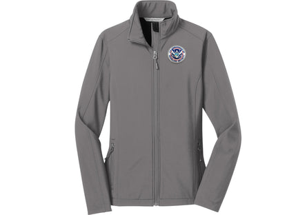 WOMEN'S SOFT SHELL JACKET DHS SEAL EMBROIDERED