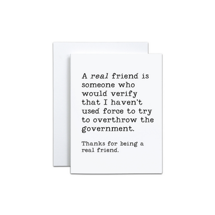 REAL FRIEND CARD
