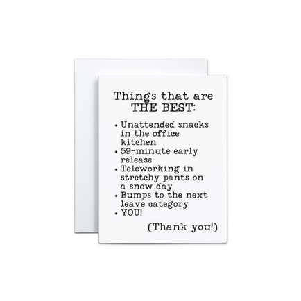 Things that are THE BEST Card