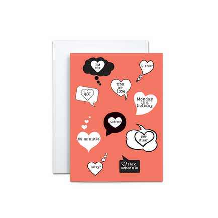 VALENTINE CONVERSATION HEARTS CARD