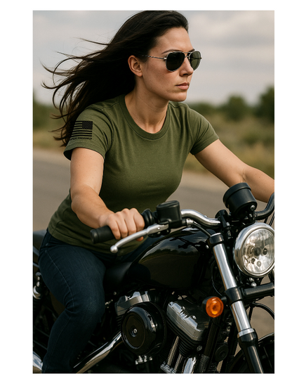 NEXT LEVEL 3 PACK SEMPER PROGREDI REV FLAG LADIES SHIRT-6610 ** FREE PVC PATCH