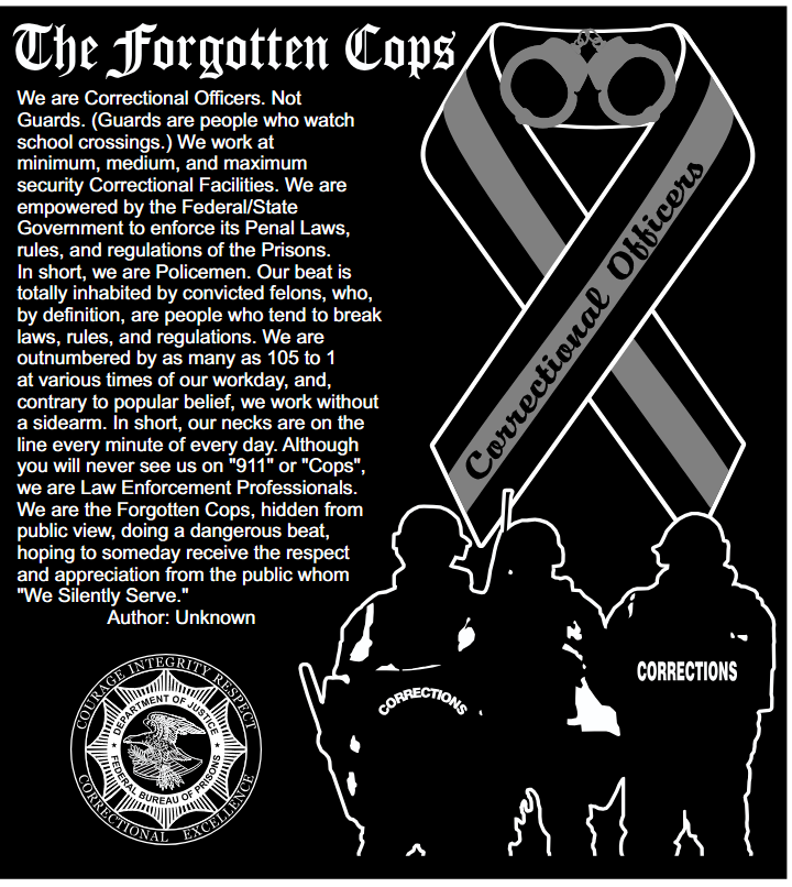 BOP "THE FORGOTTEN COPS" T-SHIRT-BLACK