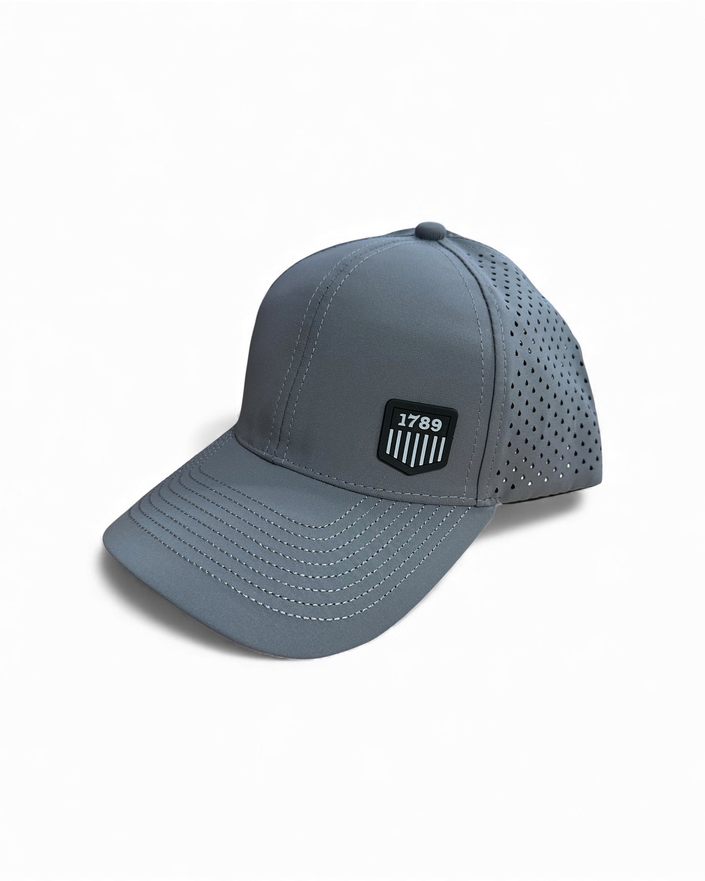 **NEW USMS PVC 1789 LOGO GREY/BLACK SCS BRAND PERFORATED MESH HAT