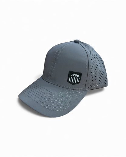 **NEW USMS PVC 1789 LOGO GREY/BLACK SCS BRAND PERFORATED MESH HAT
