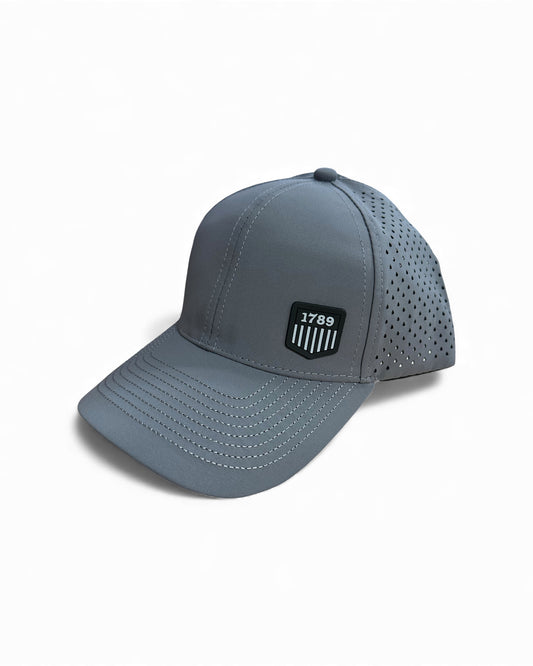 **NEW USMS PVC 1789 LOGO GREY/BLACK SCS BRAND PERFORATED MESH HAT