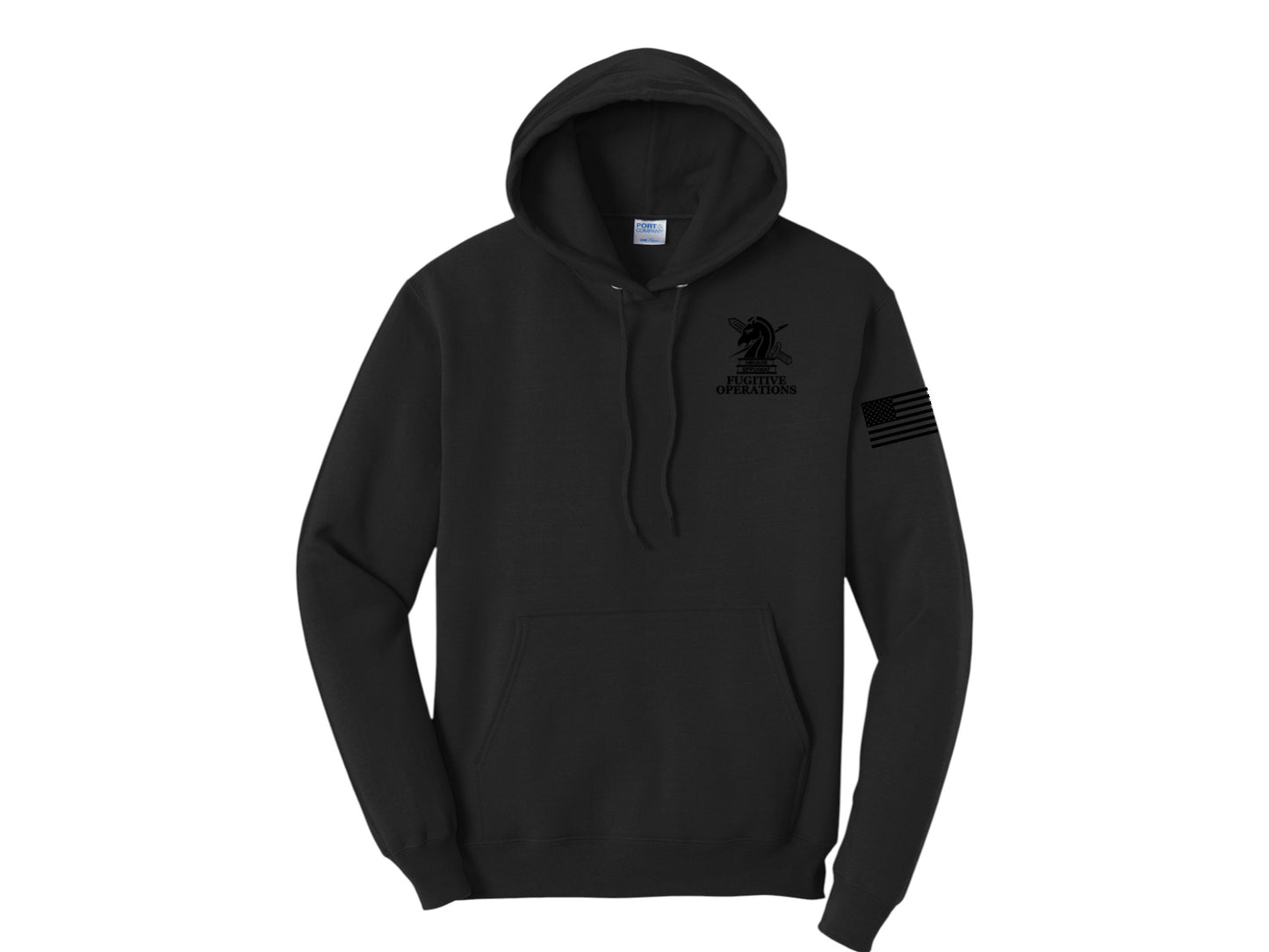 PRINTED ICE FUGITIVE OPS POLICE HOODED SWEATSHIRT 50/50 FLEECE PC78H