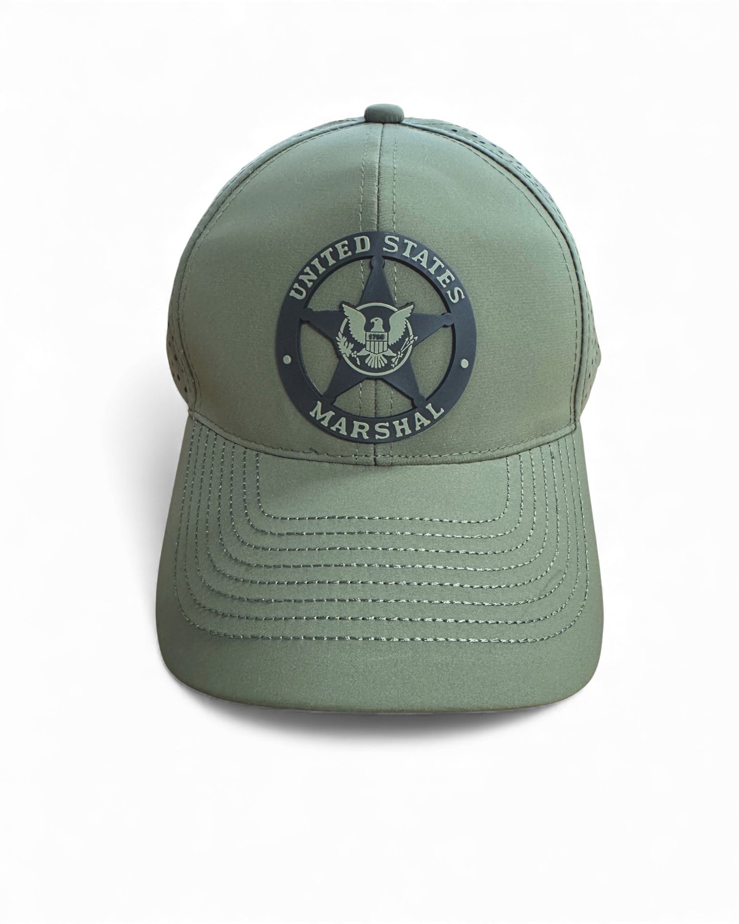 **NEW PVC USMS STAR BLACK/OD SCS BRAND PERFORATED MESH HAT