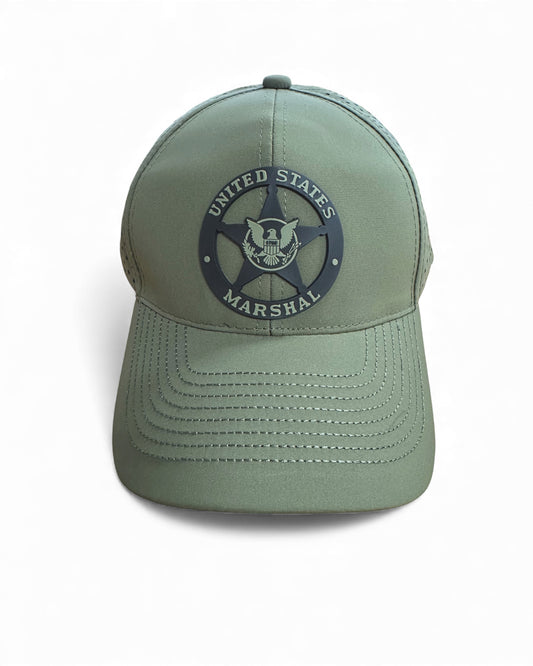 **NEW PVC USMS STAR BLACK/OD SCS BRAND PERFORATED MESH HAT