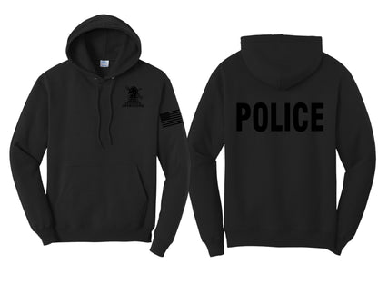 PRINTED ICE FUGITIVE OPS POLICE HOODED SWEATSHIRT 50/50 FLEECE PC78H
