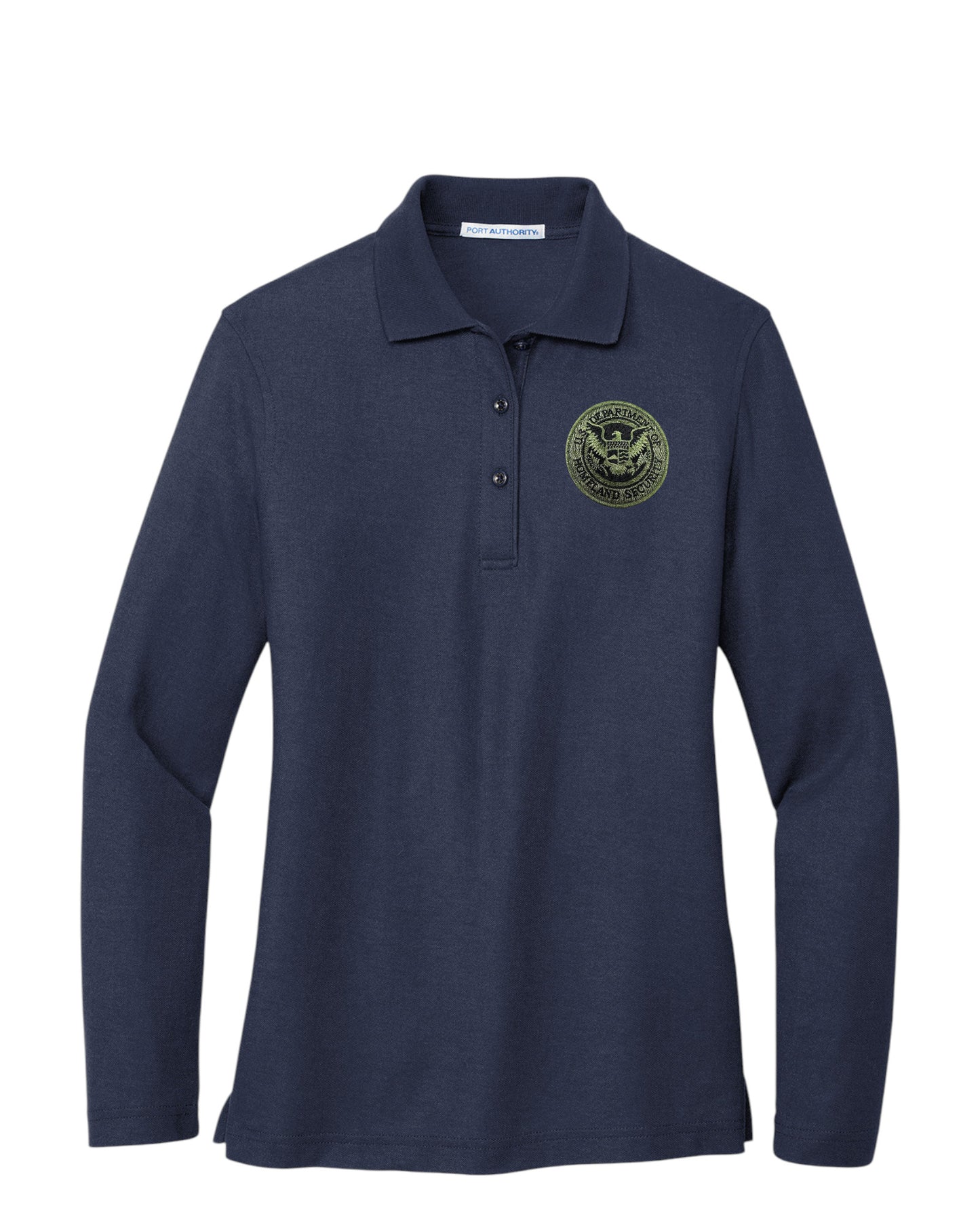 WOMEN'S DHS SEAL LONG SLEEVE PORT AUTHORITY POLO - L500LS